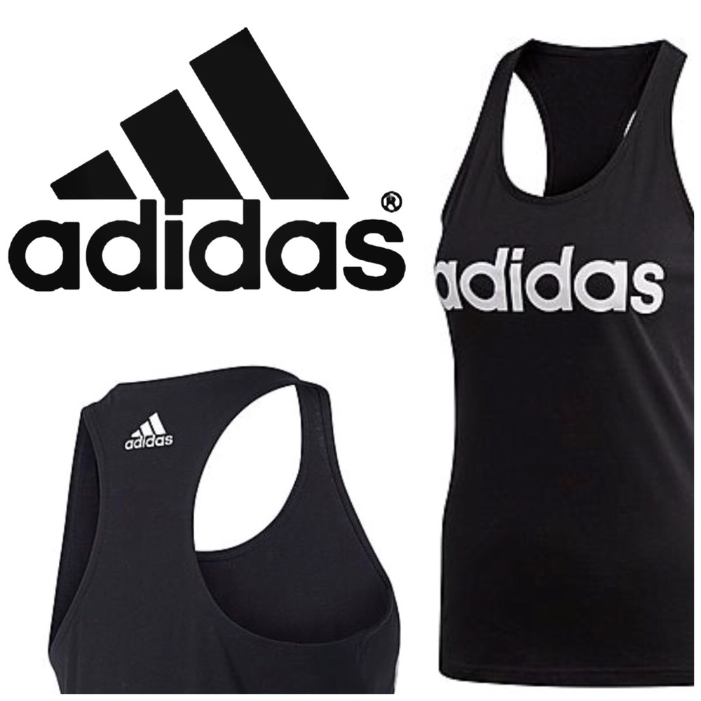 Women’s black Adidas racerback tank top
